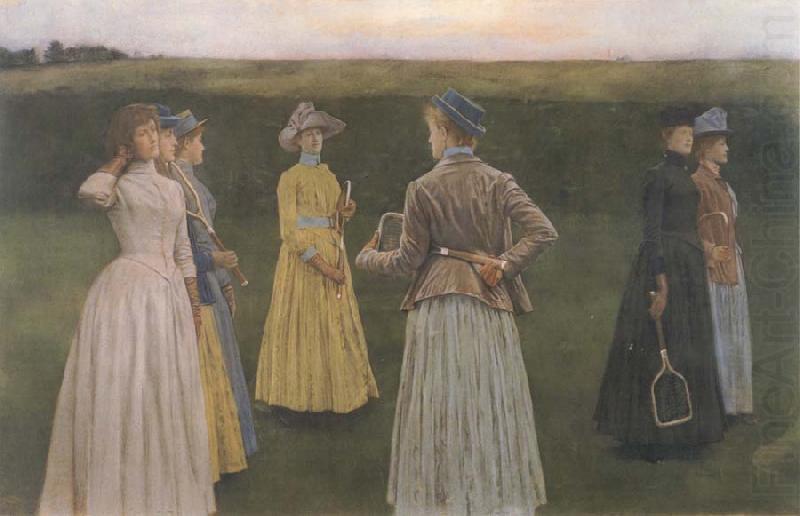 Fernand Khnopff memories Lawn Tennis china oil painting image